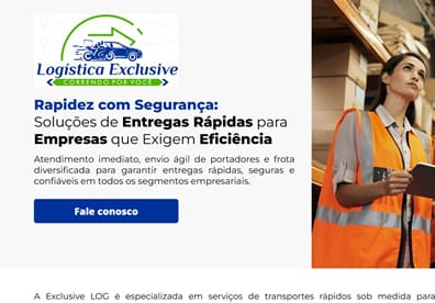 Logística Exclusive Landing Pages